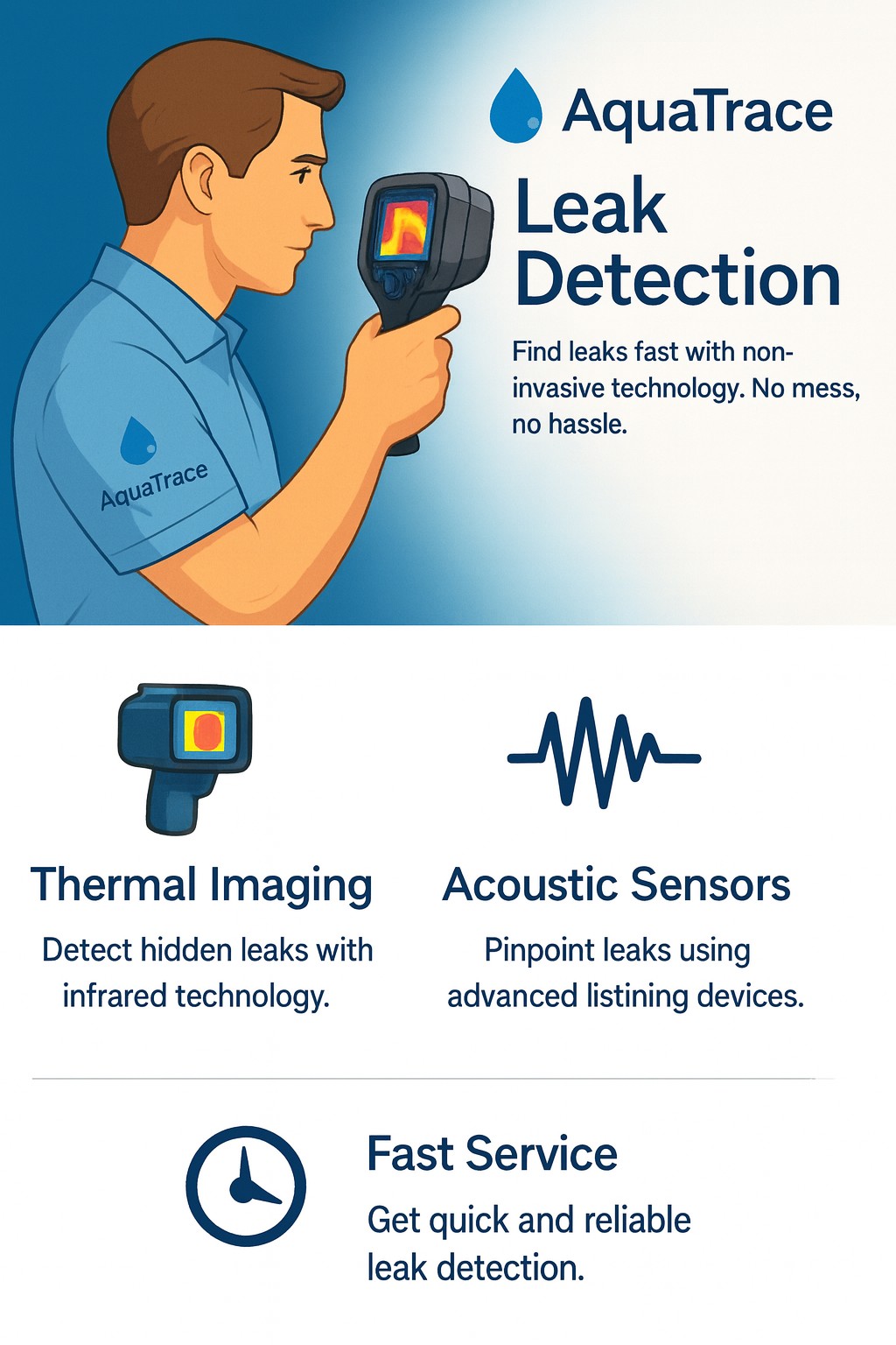 Technician using thermal imaging camera